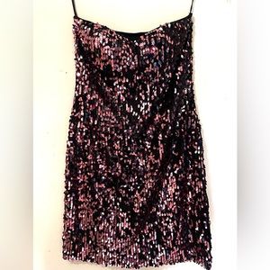 Black Sequin Mini Dress